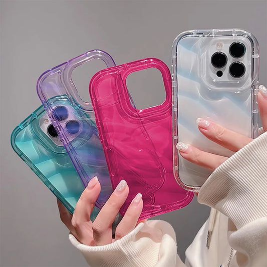 Reflective ripple/ jelly phone case